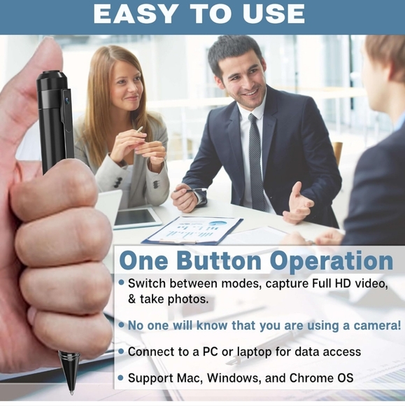 Mini Body Camera Pen 1080p & 64GB Micro SD - Picture 4 of 7